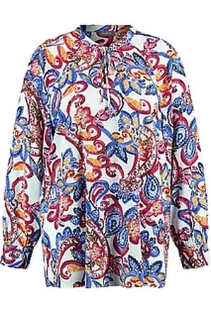 Samoon Bluse Stehkragen