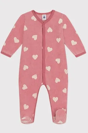 Petit Bateau Strampler aus Nicki mit Herzmotiv