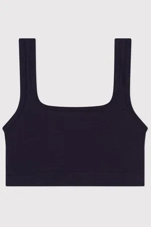 Petit Bateau Unifarbenes Damen-Bustier aus Baumwolle und Elastan