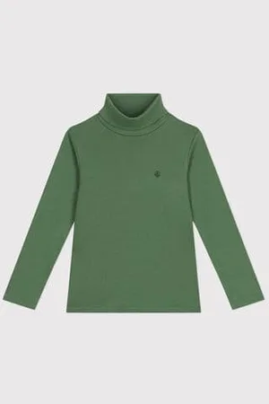 Petit Bateau Kinder-Rollkragenshirt aus Baumwolle für Mädchen und Jungen