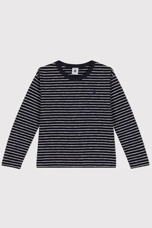 Petit Bateau Langärmeliges Kinder-T-Shirt aus geflammten Jersey für Jungen
