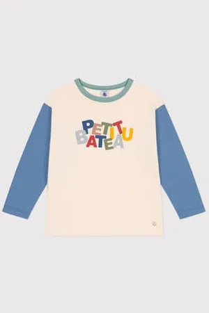 Petit Bateau Langärmeliges Kinder-T-Shirt aus feinem Jersey für Jungen