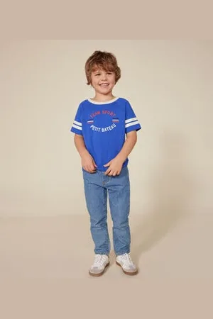 Petit Bateau Kurzärmeliges Kinder-T-Shirt aus feinem Jersey für Jungen