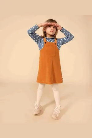 Petit Bateau Latzkleid aus Cord für Mädchen