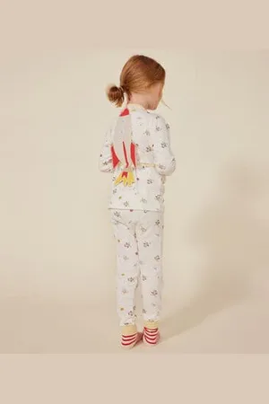 Petit Bateau Kinder-Pyjama zum Verkleiden aus Baumwolle mit Raumfahrtmotiven