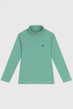Petit Bateau Kinder-Rollkragenshirt aus Baumwolle für Mädchen und Jungen