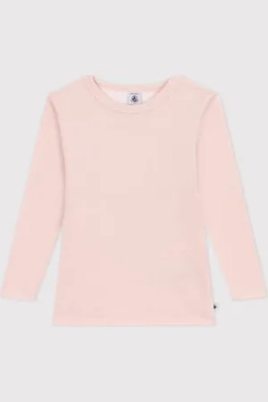 Petit Bateau Langärmeliges T-Shirt aus Wolle und Baumwolle