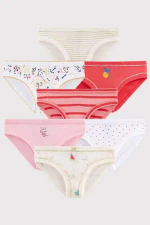 Petit Bateau Überraschungsbeutel mit sieben Slips für Mädchen