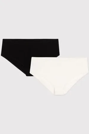 Petit Bateau Set aus 2 einfarbigen Damen-Shortys aus Baumwolle und Elastan