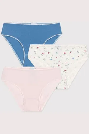 Petit Bateau 3er-Set Kinder-Slips aus Baumwolle mit Elastan Frucht-Motiv