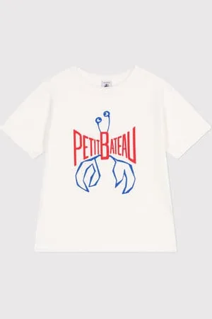 Petit Bateau Kurzärmeliges Kinder-T-Shirt aus bedruckter Baumwolle