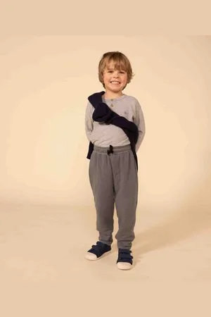 Petit Bateau Kinderhose aus gestepptem Doppeljersey für Jungen