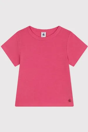 Petit Bateau Kurzärmeliges Kinder-T-Shirt aus einfarbiger Baumwolle