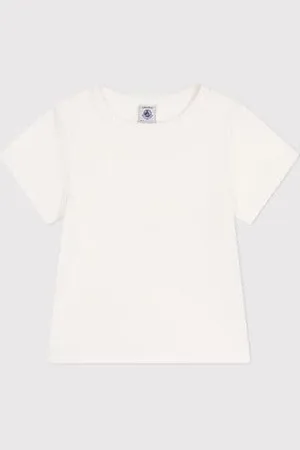 Petit Bateau Kurzärmeliges Kinder-T-Shirt aus einfarbiger Baumwolle