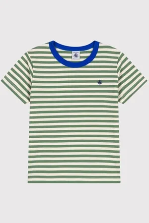 Petit Bateau Kurzärmeliges Kinder-T-Shirt aus Baumwolle mit Streifen