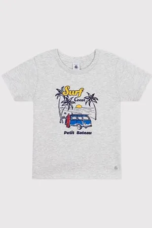 Petit Bateau Kurzärmeliges Kinder-T-Shirt aus bedruckter Baumwolle