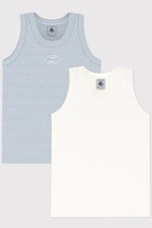 Petit Bateau 2er-Set Kinder-Unterhemden aus Baumwolle
