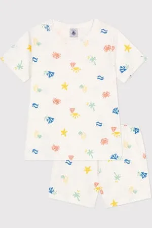 Petit Bateau Kinder-Kurzpyjama aus bedruckter Baumwolle