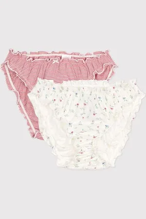 Petit Bateau 2er-Set Damen-Slips aus Baumwolle mit Fruchtmotiv