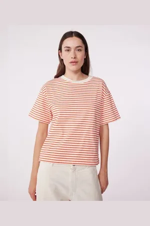 Petit Bateau Damen-T-Shirt Le Boxy aus Baumwolle mit Streifen