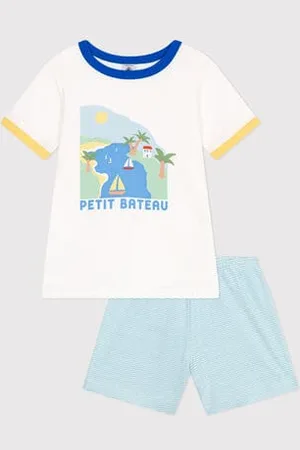 Petit Bateau Kinder-Kurzpyjama aus Baumwolle