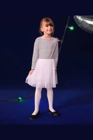 Petit Bateau Kinder Kleid aus Doppeljersey und Tüll für Mädchen