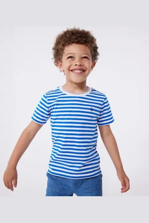 Petit Bateau Kurzärmeliges Kinder-T-Shirt aus Baumwolle mit Streifen