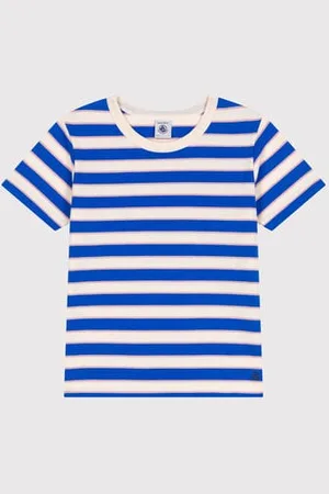 Petit Bateau Kurzärmeliges Kinder-T-Shirt aus Baumwolle mit Streifen