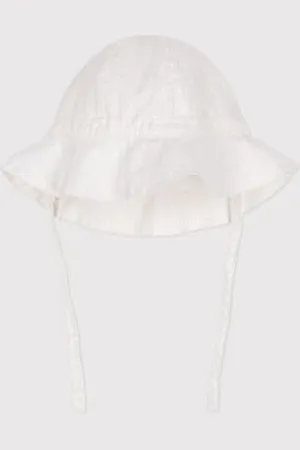 Petit Bateau Baby-Sonnenhut aus einfarbiger Popeline