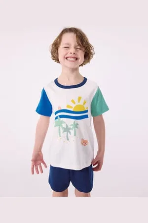 Petit Bateau Kinder-Kurzpyjama aus Baumwolle