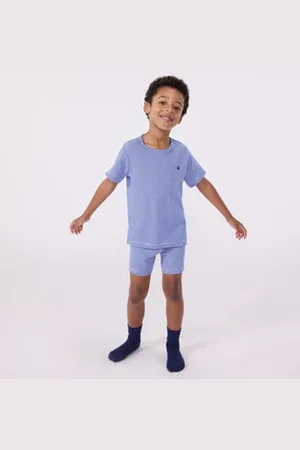 Petit Bateau Kinder-Kurzpyjama aus Baumwolle mit Streifen