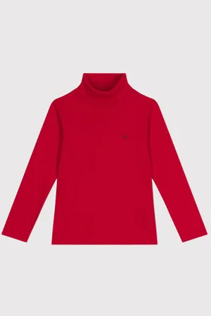 Petit Bateau Kinder-Rollkragenshirt aus Baumwolle für Mädchen und Jungen