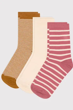 Petit Bateau 3er-Set Kinder-Socken aus gestreifter Baumwolle