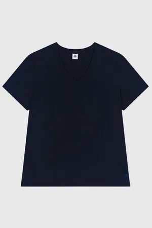 Petit Bateau Damen T-Shirt Le Droit aus einfarbiger Baumwolle