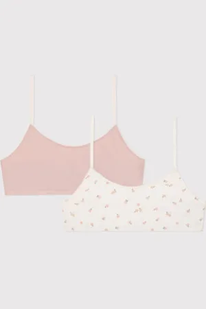 Petit Bateau 2er-Set Kinder-Bustier aus Baumwolle und Elastan
