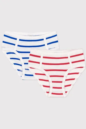 Petit Bateau 3er-Set Kinder-Slips High-Waist aus Baumwolle mit Streifen