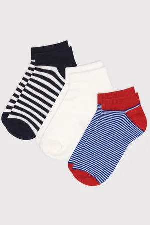 Petit Bateau 3 PAAR GESTREIFTE BAUMWOLLSOCKEN FÜR KINDER