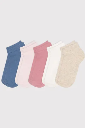 Petit Bateau 5er-Set Kinder-Socken aus einfarbiger Baumwolle