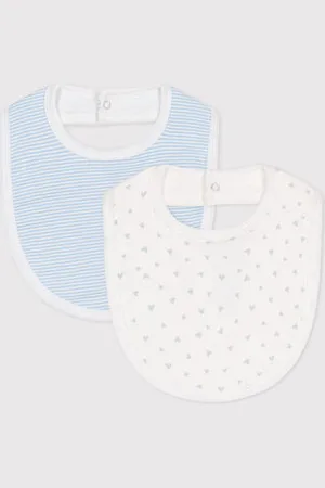 Petit Bateau 2er-Set Baby-Lätzchen aus bedruckter Baumwolle
