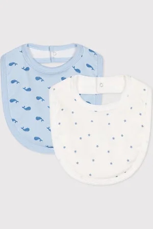 Petit Bateau 2er-Set Baby-Lätzchen aus bedruckter Baumwolle