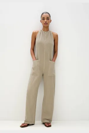 Pull&Bear Super-Baggy Latzhose Mit Offenem Rücken
