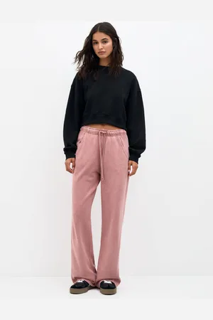 Pull&Bear Trainingsanzug Hose Jogging-Stil Wide-Leg