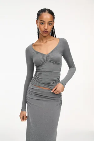 Pull&Bear Top Mit Raffungen Und Glitzer