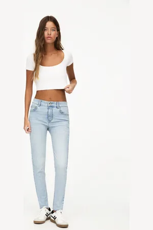 Pull&Bear Skinny-Fit-Jeans Halbhoher Bund