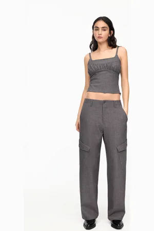 Pull&Bear Cargo-Stoffhose Mit Nadelstreifen