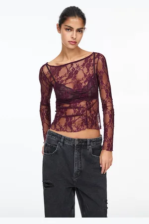 Pull&Bear Spitzentop Mit Raffungen