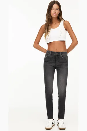 Pull&Bear Skinny-Fit-Jeans Halbhoher Bund