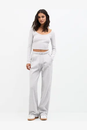 Pull&Bear Trainingsanzug Hose Jogging-Stil Wide-Leg