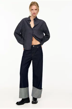 Pull&Bear Baggy-Jeans Mit Umgeschlagenem Saum