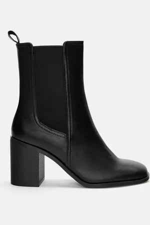 Pull&Bear Chelsea-Stiefeletten Mit Absatz Aus Leder